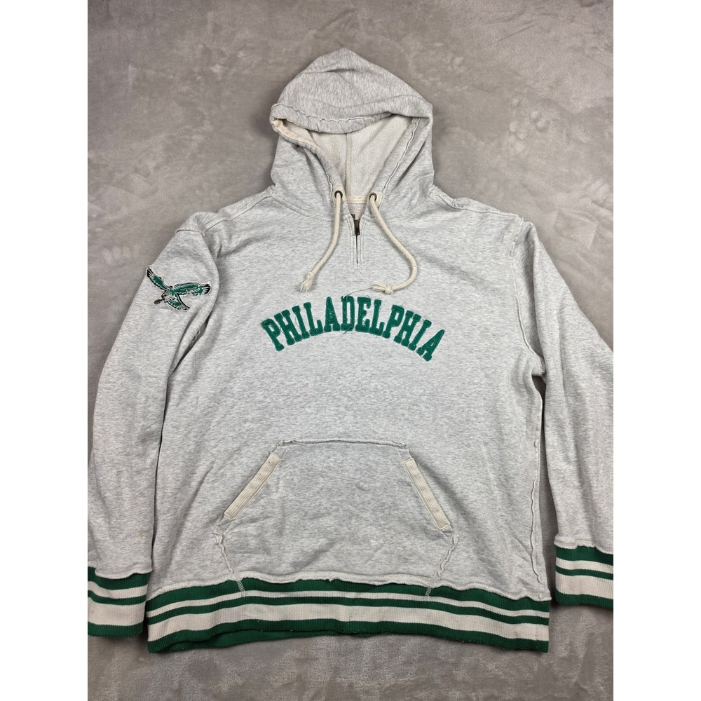 Philadelphia Eagles Hoodie Mens 3XL Gray Zip Sweatshirt Vintage Collection *Read